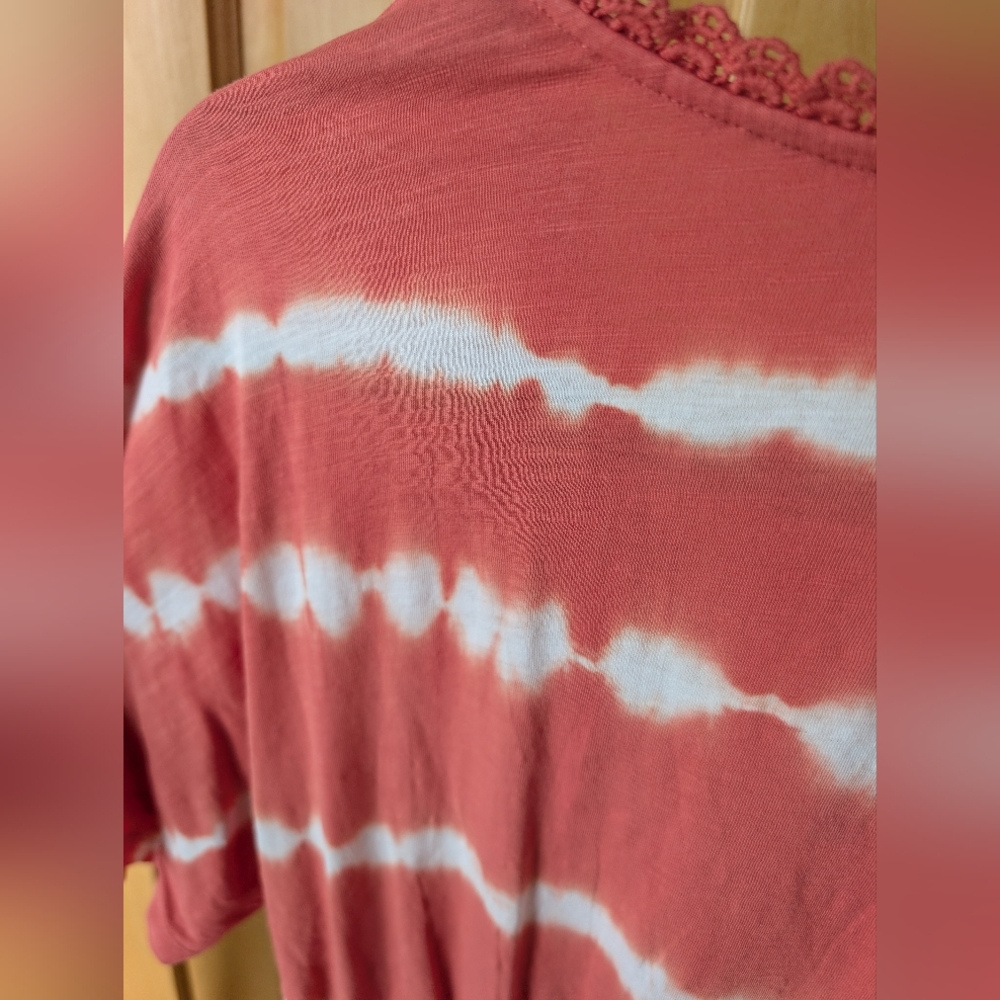 Maurices Coral and White Boho Blouse - Picture 6 of 6